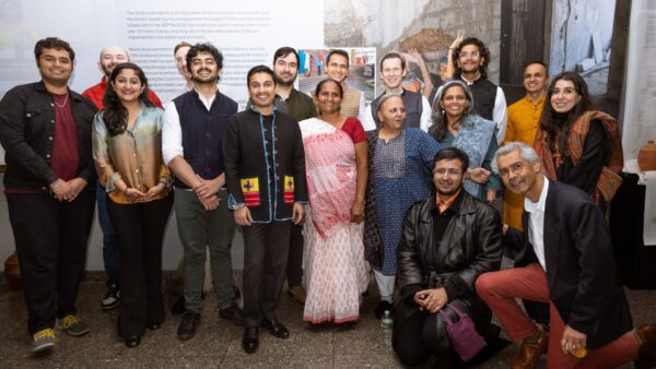 Group photo of HUM SAB EK exhibition team