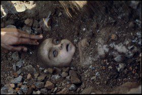 A child killed by the poisonous gas leak in the Union Carbide chemical plant disaster. Bhopal Gas Tragedy Victim - Winner World Press Photo POY 1985