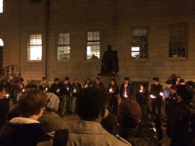 Vigil at Harvard on Dec. 16