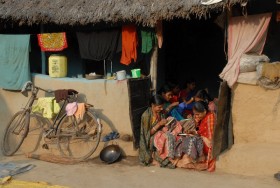 Kantha artisans at work in rural West Bengal