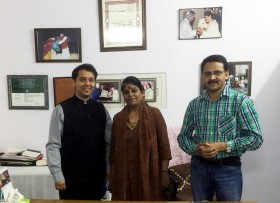 Dr. Shashank Shah with Runa Banerkee at SEWA Lucknow
