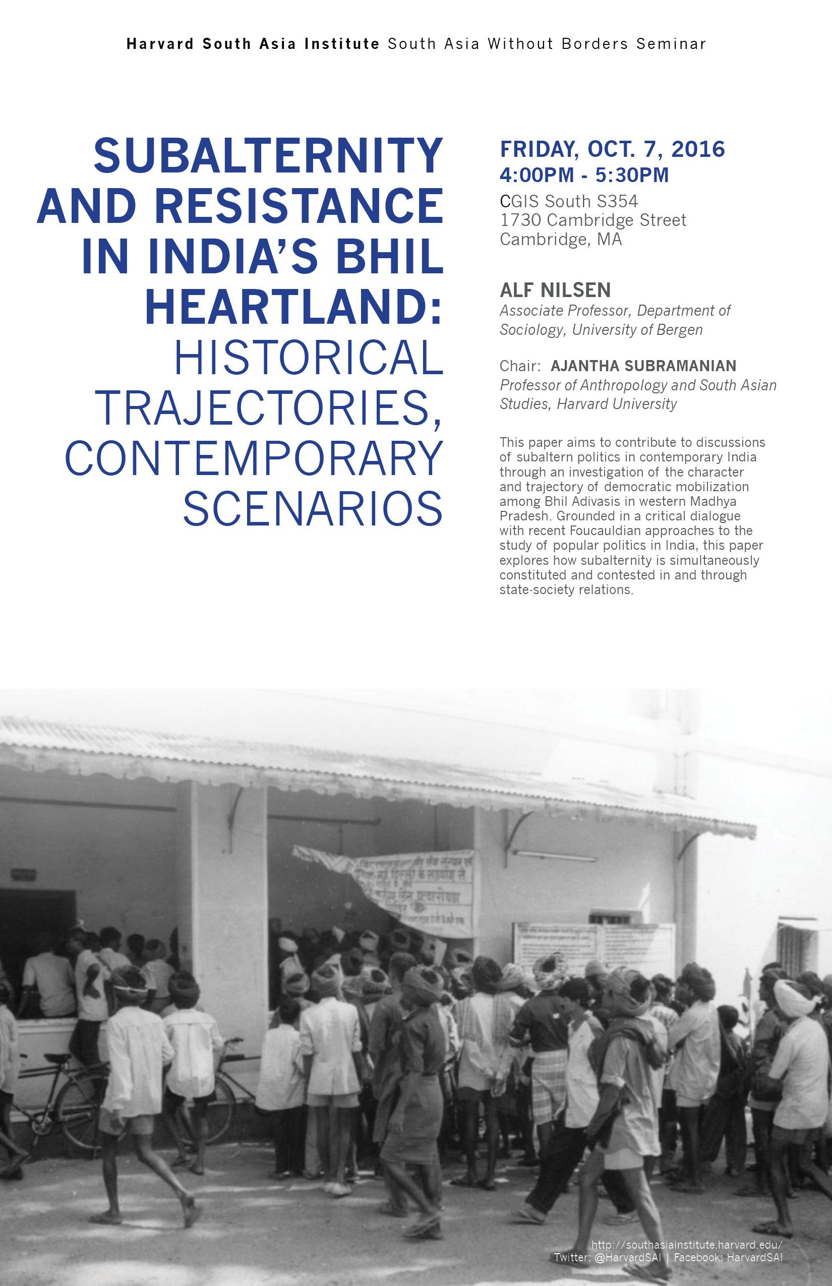 Subalternity and Resistance in India’s Bhil Heartland: Historical Trajectories, Contemporary Scenarios
