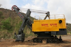 One of the large excavators at the Sonepur Bazaari mine near Durgapur, West Bengal