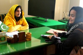 Interviewing a government official on the status of state run special education institutes in Pakistan