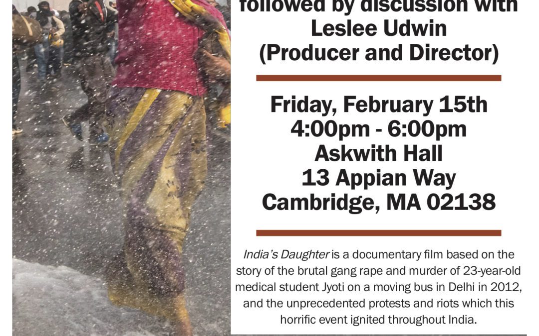 India’s Daughter: Film Screening and Discussion