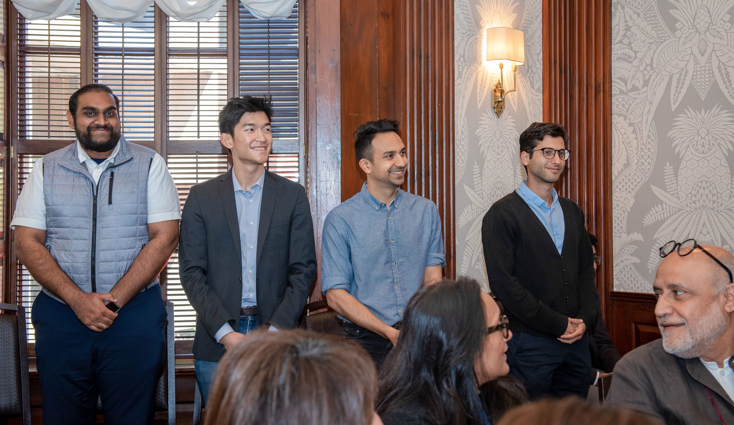 The four members of the Riskboard team are announced runners-up at the annual Seed for Change competition.