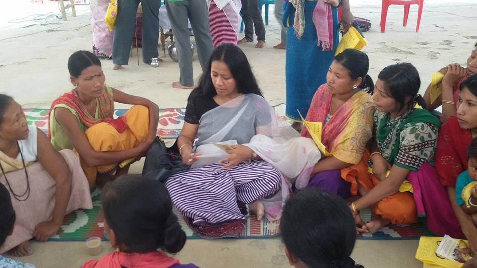 Bina at Wokha Village at a community consultation