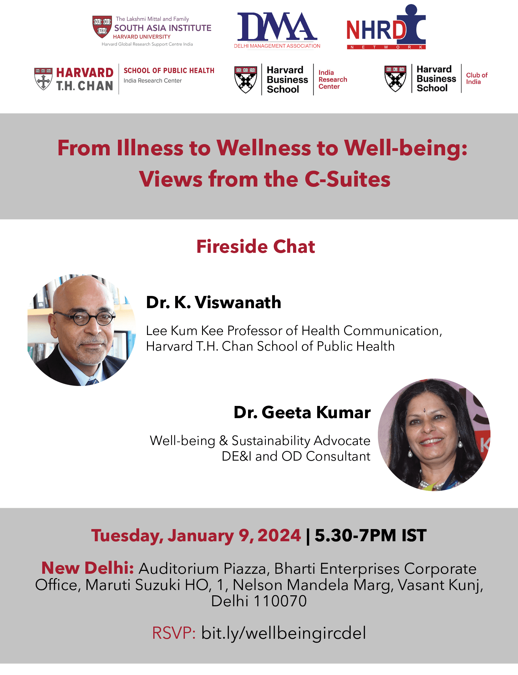 Invitation Event on Wellbeing - January 2024del