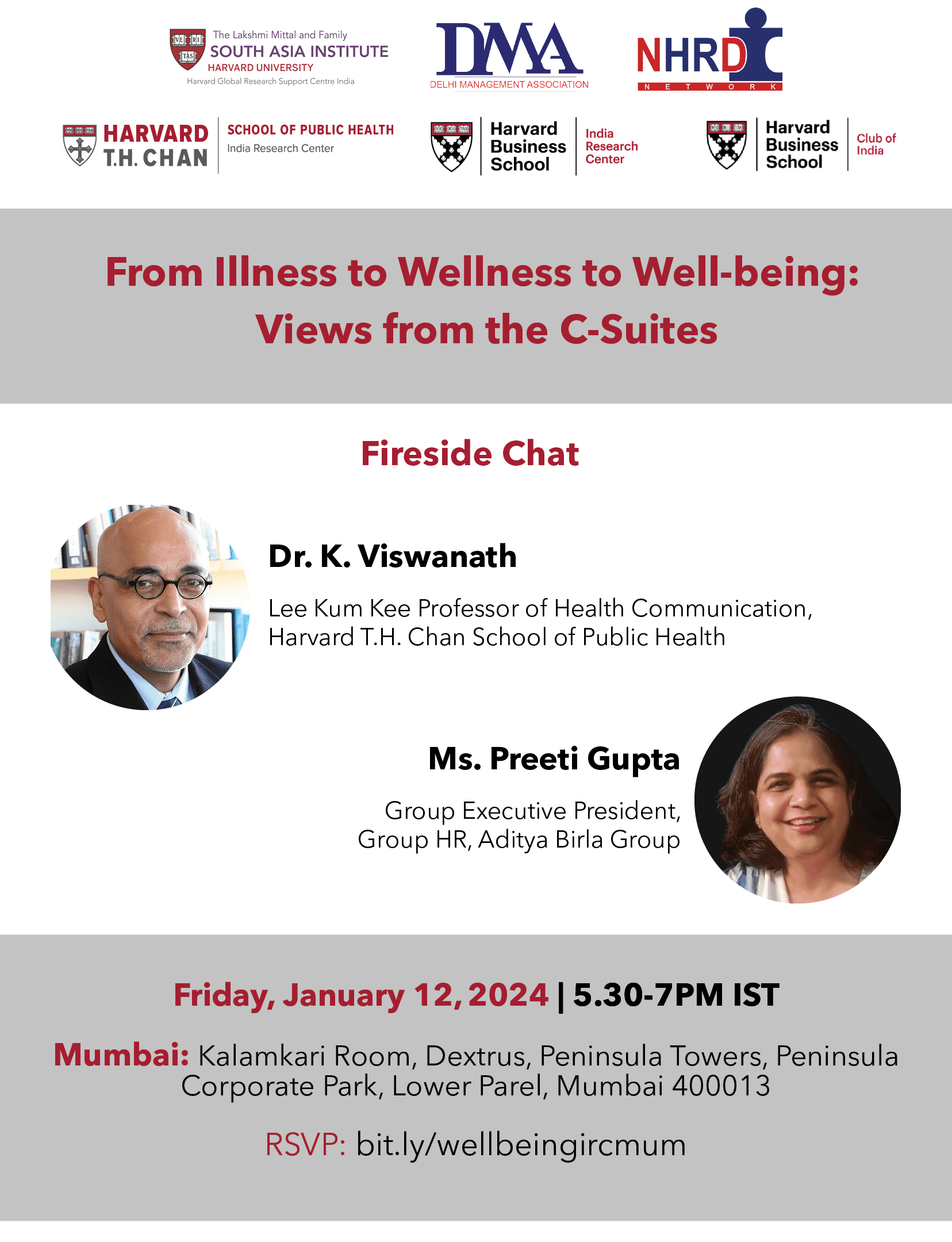 Invitation Event on Wellbeing - January 2024mum