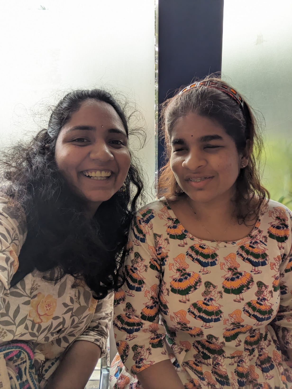 Deepika Gopalakrishnan with Shravya Kanithi Deepika Gopalakrishnan with Shravya Kanithi, a Senior Business Executive at Wells Fargo, who is visually impaired