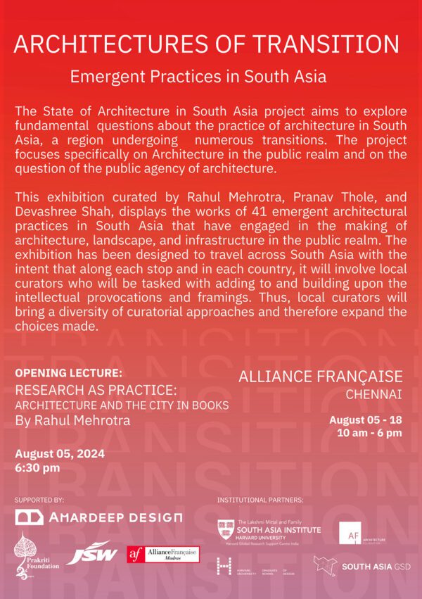 Architectures of Transition Exhibition Chennai August 2024