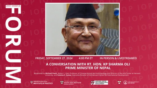 A Conversation with Rt. Hon. KP Sharma Oli, Prime Minister of Nepal