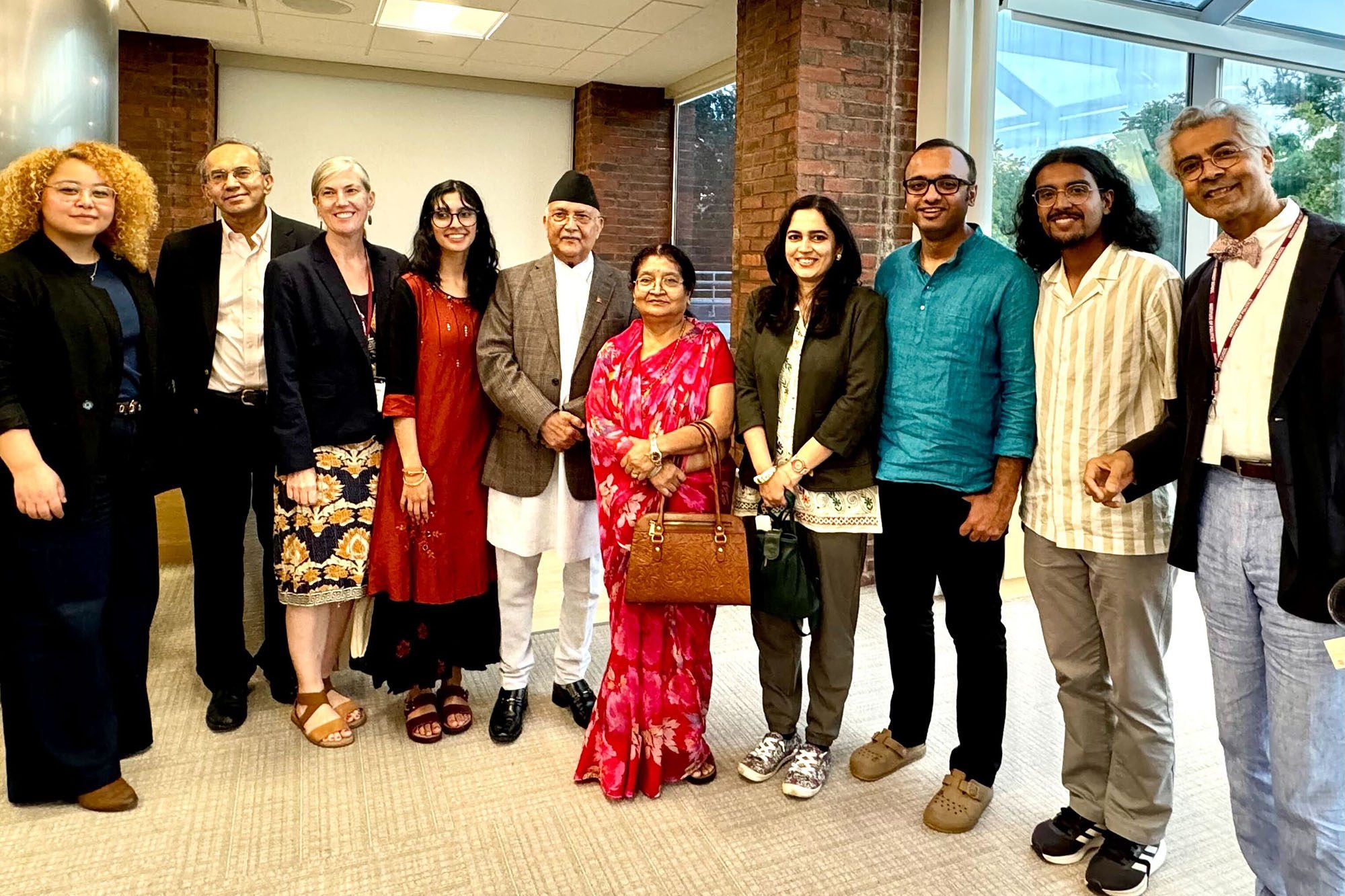 Nepal PM Oli Group Photo Mittal Institute