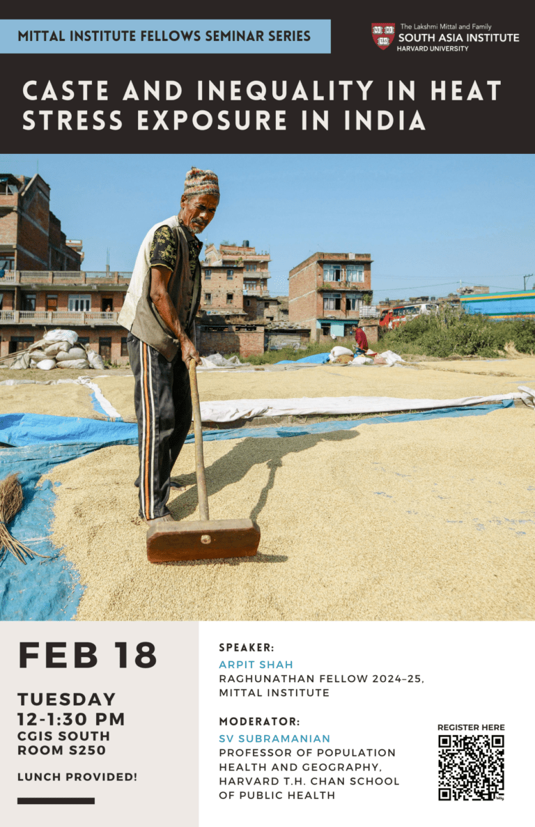 Caste and Inequality in Heat Stress Exposure in India • The Lakshmi ...