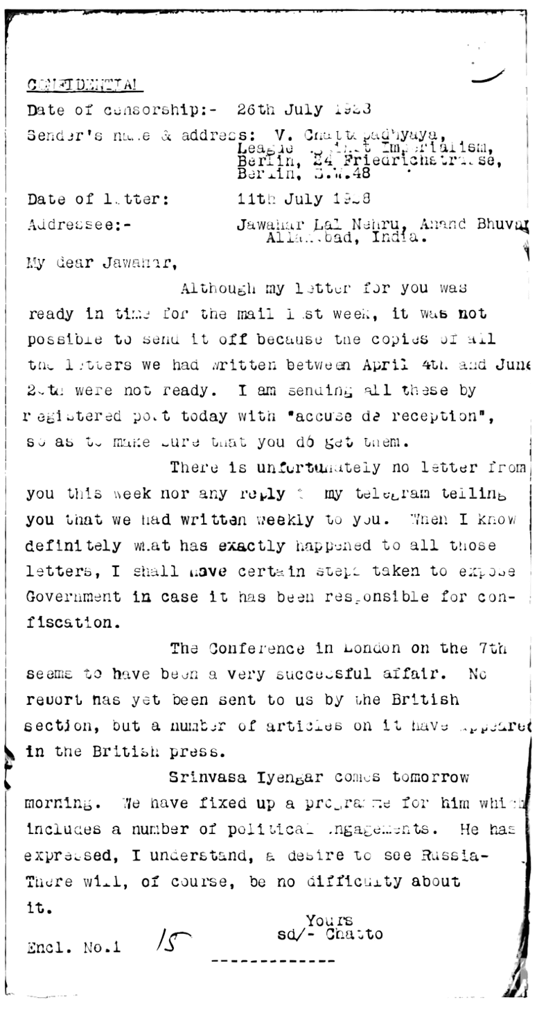 Arun_interview_NAI home political NAI, Home Political, 1932, File No.30-32.
